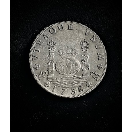 Sharp 1736 dated Mexican Pillar Dollar Recovered From The 1739 Wreck Of The Rooswijk, Coin #AC12673