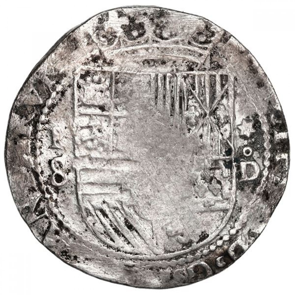 Extremely Rare, Eight Reale, Lima Mint, Diego De la Torre Assayer, Phillip II Reign, 27.21 grams. 