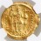Byzantine Empire, Justin II, AD 565-578 AV Solidus, rv Constantinople std, Clipped, NGC Ch AU, Strike 5/5, Surface 2/5