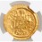 Byzantine Empire, AV Solidus, Maurice Tiberius, 582-602 AD, Constantinople Mint, NGC MS, Strike 4/5. #23-1640