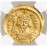Byzantine Empire, AV Solidus, Phocas, 602-610 AD, Constantinople Mint, NGC Ch AU, Strike 5/5. #23-1641