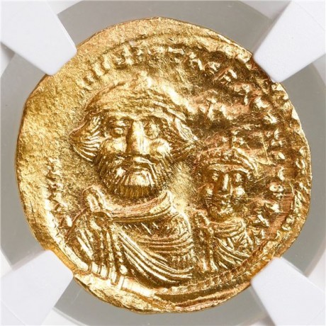 Byzantine Empire, AV solidus, Heraclius and Heraclius Constantine, 613-641 AD, Constantinople mint,