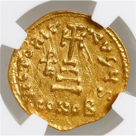 Byzantine Empire, AV solidus, Heraclius, Heraclius Constantine and Heraclonus, 632-641 AD, NGC Ch AU