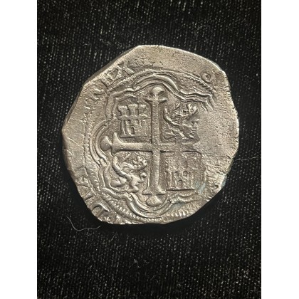 Amazing Atocha Eight Reale, Mexico City Mint, Phillip III Reign, D Assayer, 26.3 Grams, Grade 1. #85A-152937