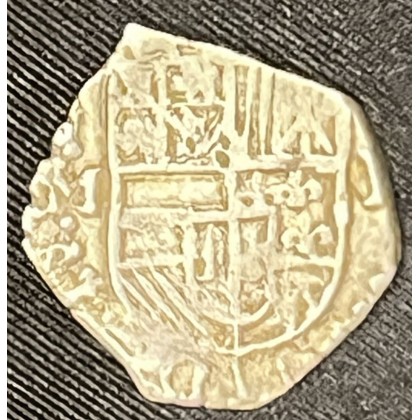 Atocha-Era 1 Reale, P-Potosi, Assayer-M, weight 3.2 grams, Grade 1, Date 1617, First year coins dated at Potosi. #22-1563