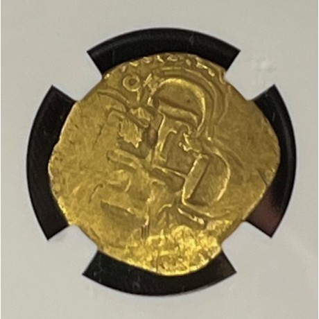 SOLD!! Atocha-Era date circa 1598-1621, B Spain, 2 Gold Escudo, Seville. Rare clipped/taxed doubloon. Weight 5.09 grams #6700701-005