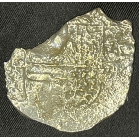 SOLD!!   Atocha Shipwreck 8 Reale Silver Coin, Grade 3, Mint-Potosi, Assayer-Q, Weight 15.20 grams Rare Origin-Extra. #85A-267536