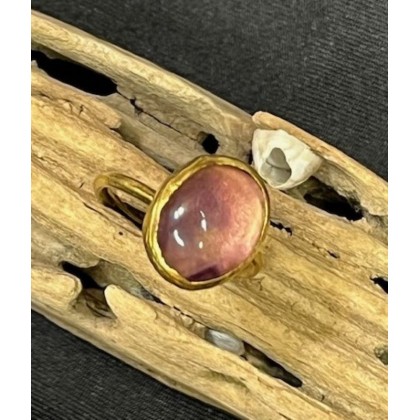 Very Rare Clear, Oval Amethyst and Gold Ring from the 1715 Spanish Plate Fleet beach find mid-1990's near Corrigan's site. #MM-1715-1907