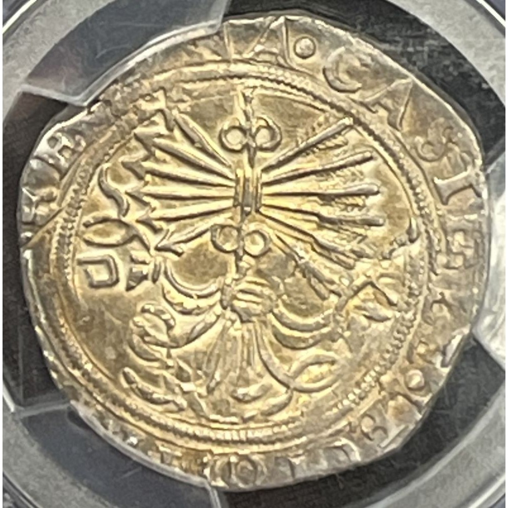 High-Grade Silver 4 Reale, Spain Calico Sevilla, Weight 13.46 Grams, Date circa 1474-1504, SD Ferdinand & Isabella