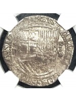 Rare Silver 2 Reale, Grade VF, Mint Lima, Circa 1556-98, PoD Peru, Weight 6.88 grams