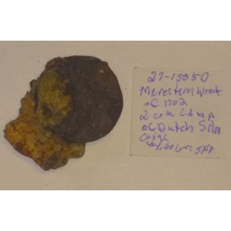 1702 Meerensteyn Shipwreck Coin Clump. 1702-1505D