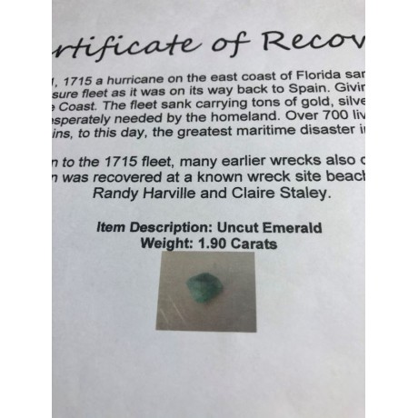 1715 Fleet Emerald, 1.9 Carats. 1715-1.9