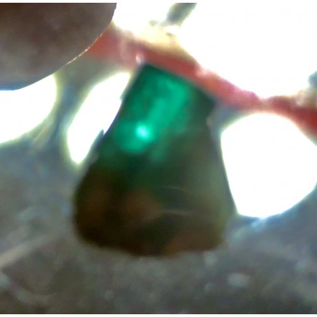 Wonderful 3.45 Carat Emerald in Coral recovered from the 1715 Spanish Plate Fleet. 1715emerald3.45carats