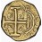Maravilla and 1715 Fleet type Gold Two Escudo Coin circa 1650’s. 22-1846