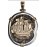  Margarita (Atocha Sistership) Silver Four Reale Grade Three Coin Pendant in Heavy Sterling Silver Bezel with 14K Gold Pirate’s Head. M-6509
