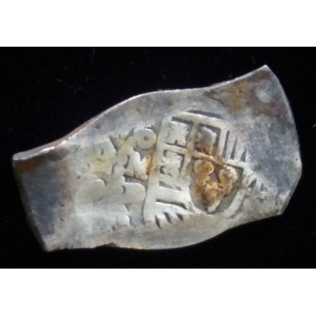 Rooswijk Shipwreck Coin of 1739, Mexico City. Partial Date 172X. cob 8 reales, Coin # SC27-362